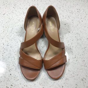 Nine West light brown wedge sandal